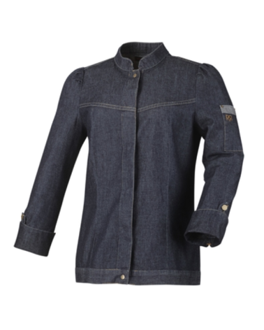 Veste de cuisine en denim femme